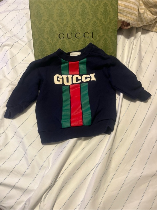 Gucci Other - Gucci Navy Baby Sweatshirt and jogger pants with Red & Green Center Stripe